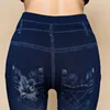 Women's Leggings Sexy Women Jean Skinny Jeggings Pants high waist leggings female print ankle-length Slim Legging Fitness Plus Size 230720