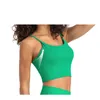 Lululemen Yoga Bra Zbiornik Solidny kolor Kobiety Slim Fit Sport Fitness Kamizelka Seksowna bielizna z wyjmowanymi podkładkami na piersi
