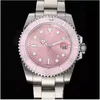 Luksusowy 116610LN Pink Dial Ceramiczna ramka ze stali nierdzewnej szafir szklarnia lustro automatyczne mechaniczne WINEN WELENS WATTWATCHES303U