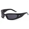 Lunettes de soleil Y2K Moon Brand Designer Femmes ou hommes Goggle Small Size Wrap Sport Sun Sunes