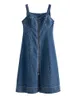 2ピースドレスDushu Denim Suspenderドレス