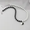 Pendant Necklaces Couples Yin Yang Clavicle Chain For Women And Men Taiji Black With White YinYang Choker Necklace Friend Jewelry