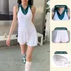 Основные повседневные платья Женщины v Neck Теннисные платья Тренировка Теннисные платья поло в бадминтоне с высокой талией платья с антипами