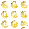 Andra festliga festförsörjningar Islamiska muslimska väggdekor klistermärke 3D Ramadan Kareem Moon Star Akryl Mirror Decals Drop Delivery Home DHVI3