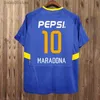 Fani TOPS TEE 97 98 BOCA Juniors Retro Maradona Caniggia Soccer Jerseys 2001 Roman Gimenez Riquelme Palermo Tevez Home Away Football Shirt