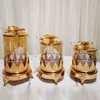 Butelki do przechowywania Europejskie luksusowe szklane cukierki z pokrywką dekoracje domowe do salonu ozdoby do stolika do kawy