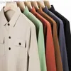 Chemises décontractées pour hommes MIACAWOR Marque Printemps Manches Longues Hommes Poche Cargo Coton Chemises Décontractées Vintage Camisa Masculina Streetwear C898 L230721