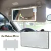 Bil interiör makeup spegel med LED -ljus auto visir hd kosmetiska speglar universal bil fåfänga sol visir spegel smart touch286s