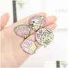 Alfinetes Broches Criatividade Esmalte Alfinetes Livro Medalha Esqueleto Cérebro Broochupscale Alta Qualidade Moda Colar Mochila Distintivo Judeu Dhp6C