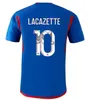 23 24 Lyon Fußballtrikots Maillot de Foot CAQUERET OL 2023 2024 Lyonnais Heim-Auswärts-blaues Fußballtrikot BARCOLA CASTELLO JR CHERKI TAGLIAFICO TOLISSO Männer-Kinder-Kit-Set