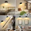 Wandlamp LED Sconce Mount RGB USB Oplaadbaar 360 ° Draaibaar draadloos licht voor nachtkastje