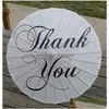 Umbrellas Thank You Paper Umbrella Mr Mrs Just Married White Bridesmaid Bridal Parasol Drop Delivery Home Garden Household Sundries Dhnn6