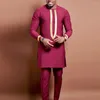 Contuits de survêtement masculins Vêtements décontractés pour hommes Impression de style ethnique Pantalon de taille élastique Round