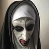 La nonne masque d'horreur Halloween Cosplay effrayant masques en Latex avec foulard casque intégral costume de fête accessoires de Cosplay