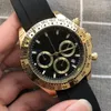 Ze względu na obserwowanie kwarcowego mechanicznego stali nierdzewnej gumowe pasek szafirowy wodoodporny 41 mm Montre de lukse na rękę