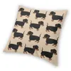 Coussin Oreiller Décoratif Mignon Teckel Chiot Motif Housse De Coussin 3D Imprimer Wiener Saucisse Chien Carré Jeter Cas Pour Voiture Pillowc203b