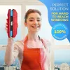 Magnetic Window Cleaner Squeegee Cleaning Brushes Tools for Single Glazed Glass Suitable for Windows Sliding DoorsWindshields or A248e