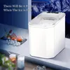 Portable Ice Maker Countertop, 9 Cubes Ready In 6 Mins, Self-Cleaning Ice Maker Machine With Ice Bags/Ice Scoop/Ice Basket For Home Kitchen Office Bar Party