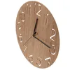 Wall Clocks Wooden Clock Decor Home Decoration Household Kitchen Operated Living Room Hanging Office