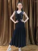 Stage Wear Tienermeisjes Ballroom Dans Jurk Zomer Mouwloze Oefenkleding Prom Wals Dansen Tango Competitie Kostuum VDB6901