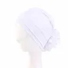 Vrouwen Voorhoofd Kruis Moslim Tulband Bloem Islamitische Binnenhoed Hijab Cap Arabische Underscarf Motorkap Rekbare Chemo Kanker Cap Bandana