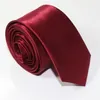 Satin Polyester silk Tie Necktie Neck Ties Men Women BURGUNDY Skinny Solid Color Plain 20 colors 5cmx145cm203Q