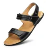 Sandals Non-Slip 6174 Beach Summer Lace-Up Men Shoes Men's Fashion Leather High Top Versatile ROMAN 's