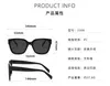 Occhiali da sole firmati ovali profondi personalità della moda full frame lenti grigie nere occhiali da sole per donna