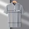 Polo da uomo MLSHP Cotton Golf Polo da uomo Estate manica corta scozzese Business Casual da uomo Magliette da uomo di alta qualità Tees 3XL 230803