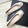 Geklede Schoenen Dame Vierkante Neus Flock Flats Nieuwigheid Opvouwbare Naaischoenen Wijn Kaki Luipaard Gedrukt Sexy Flattie Goed Gemaakt Ballet Slip-Ons 48-34 L230721