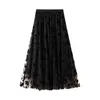 Skirts For Women Skirt Plus Size Low Waisted Boho Split Beach Student Plaid Dress Elegant A-Line Oversized Midi Shirt