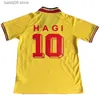 팬 Tops Tees 1994 Romania National Team Mens 축구 유니폼 Hagi raducioiu Popescu Romania Home Yellow Away Redro Football Short Short Sleeve T230720