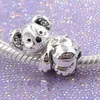 2019 Ny DIY Loose Bead 925 Sterling Silver Koala Charm passar europeiska Pandora smycken Armband Halsband Pendant224h