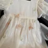 女の子のドレス夏の女の子甘い蝶の刺繍赤ちゃんの赤ちゃんのゆるいドレス