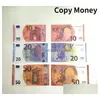 Outros suprimentos para festas festivas Prop Money Toys Uk Euro Dollar Libras Gbp British 10 20 50 Comemorative Fake Notes Toy For Kids Chri Dhxqn