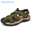 Echte heren mixidelai schoenen zomerleer mode buiten strand sandalen en slippers grote maten 38-48 230720 166