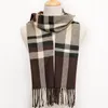 Scarves Winter Ot Sale Men Scarf Women Wit Tassel Color Lattice Casmere Tinker Autumn Warm Female Sawl Lon Couple