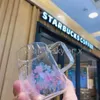 300 ML Starbucks Laser Sakura Tasses Rose Café Tasse D'eau avec Tige D'agitation Grande Capacité Bon Cadeau Product227S