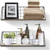 Metal Wall Shelf No punching Mounted Storage Rack for Bedside bedroom wall Shelf Hanging basket shelves for wall C1003260U