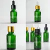 Wholesale 625pcs 20ml Glass Liquid Pipette Bottles 20 ml Green Eye Dropper Oil Drop Bottles Aromatherapy Packing Bottles 5 Caps to choo Mmxq