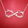 Zilver Gepersonaliseerde Aangepaste Naam Infinity Ketting Mannen Vrouwen Kinderen Kind Vriendschap Kerst Familie Sieraden Vriend Gift182j