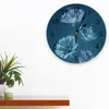Orologi da parete Rose Plant Flower Clock Adesivi dal design moderno Decorazioni per la casa Soggiorno Orologio da camera digitale