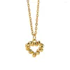Pendant Necklaces 18K Copper Gold Plated Twisted Love Necklace Heart-Shaped Shell Lnstagram Gift For Girlfrien