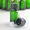 Wholesale 768pcs/Lot 10ml Glass E Liquid Bottles With Black Head BIg Tamper Cap Green Glass Dropper Bottles 10ml Nodjw