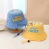 Caps Hats Spring Autumn Thin Cartoon Bear Print Baby Bucket Hat Cotton Fisherman Hats Kids Summer Toddler Boys Girls Panama Sun Cap x0810