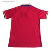 Fans Tops Tees 1994 Roumanie Maillots de football pour hommes de l'équipe nationale HAGI RADUCIOIU POPESCU ROUMANIE Accueil Jaune Extérieur Rouge RETRO Maillot de football à manches courtes T230720