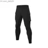 Herrbyxor män byxor fitness som kör sportkläder tätt träning leggings elastiska midja gym snabbt torr moire wicking performance byxor mäns z230721