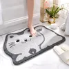 Carpets Cartoon Animal Shape Bath Mat Absorbent Fluff Foot Pad Shower Door Non-slip Microfiber Flocking Bathroom Rug