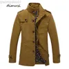 Herrjackor DiMusi Autumn Winter Men's Business Jackets Casual Male Outwear Windbreaker Coats Fashion Men Slim Fit Trench Jacket Clothing L230721