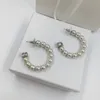 Damen-Perlenohrringe aus 925er-Silber, Charm-Ohrringe für Damen, ringförmig, schlichter Luxus-Schmuck, Hochzeit, Party, Kopfschmuck, Paket mit Box